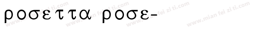 rosetta rose字体转换